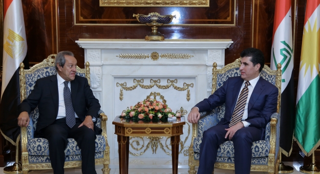 نێچيرڤان بارزانى پێشوازى له‌ شاندێكى ميسرى كرد